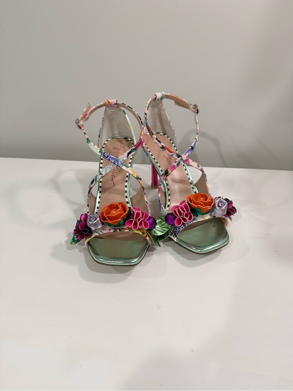 Betsy Johnson - Mikah Floral Multi-Color Strappy High-Heel Sandals for Women - Picture 2 of 6